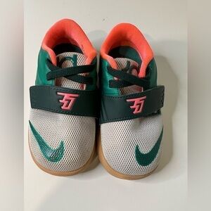 NIKE Kevin Durant KD kid’s basketball sneakers Toddler 6C Green Orange